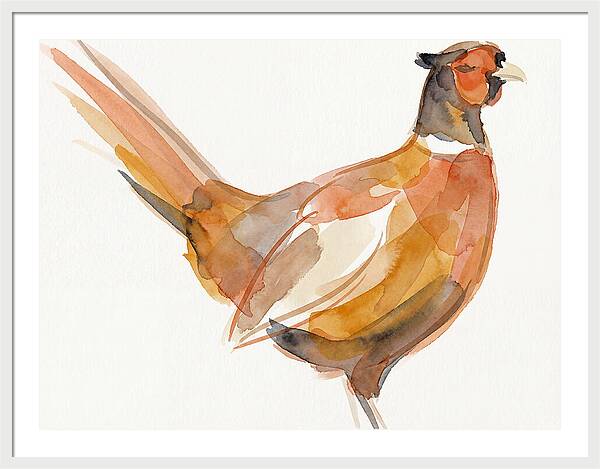 Pheasant In Watercolor Hues