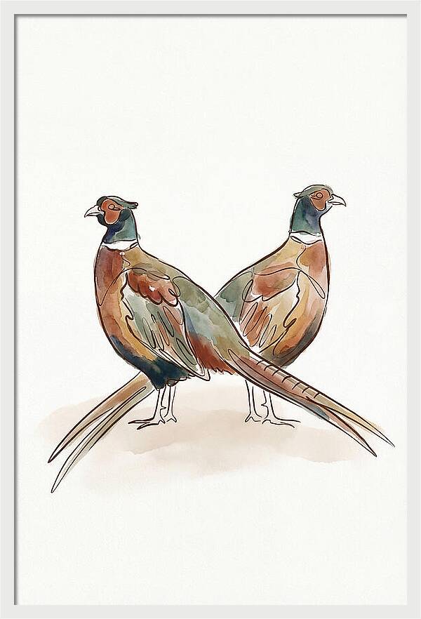 Pheasants In Iridescent Plumage