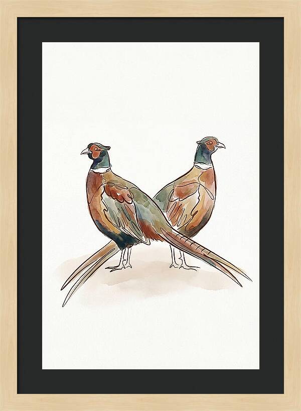Pheasants In Iridescent Plumage