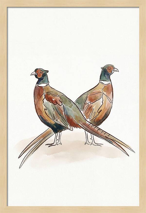 Pheasants In Iridescent Plumage