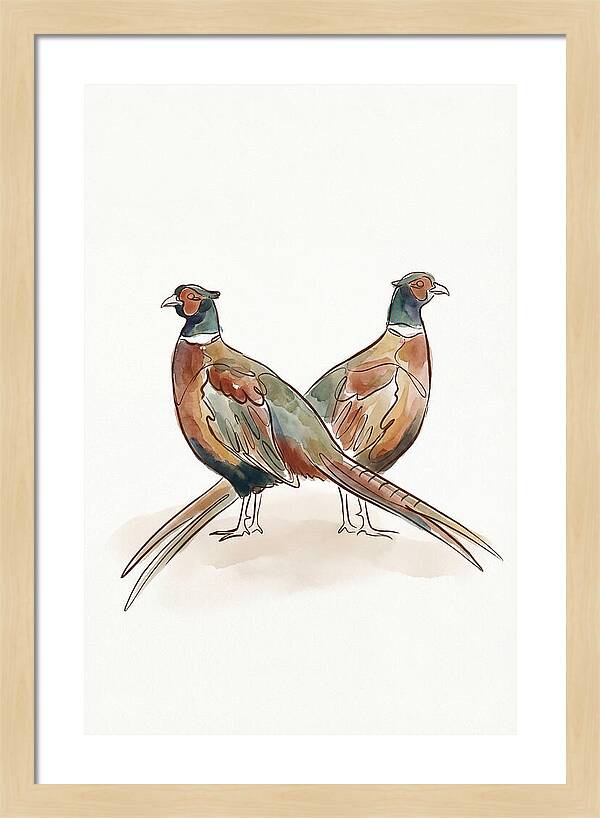 Pheasants In Iridescent Plumage