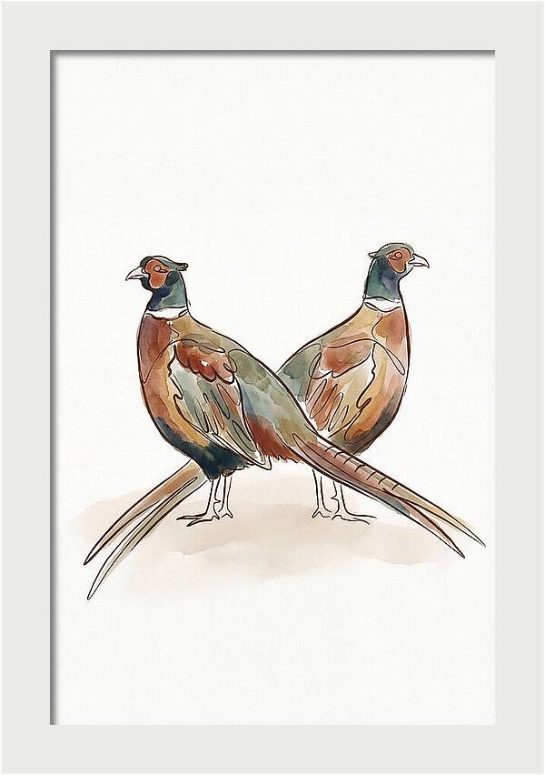 Pheasants In Iridescent Plumage