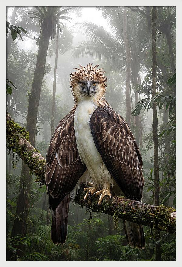 Philippine Eagle In The Rainforest