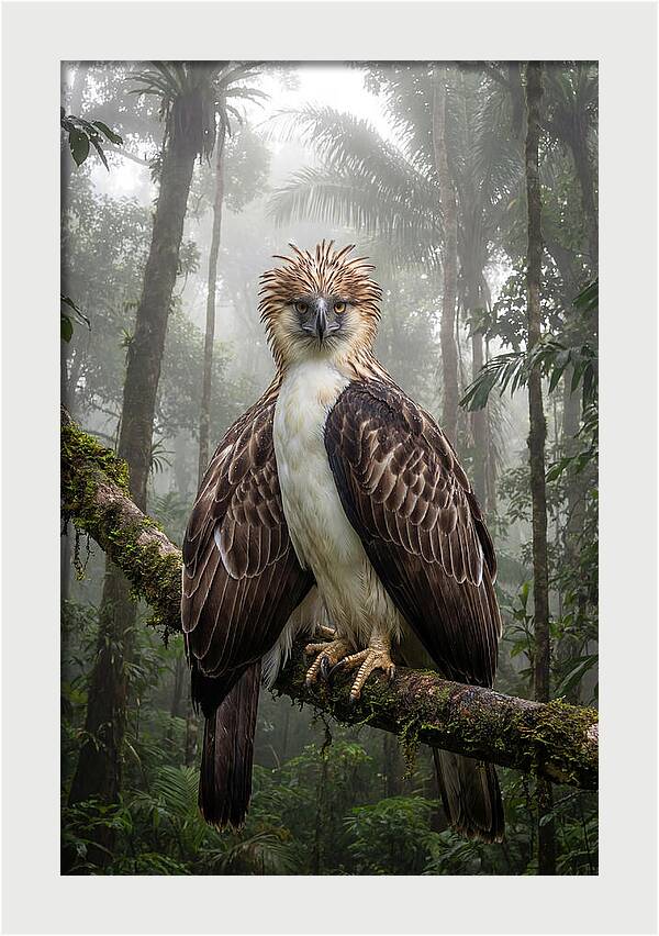 Philippine Eagle In The Rainforest