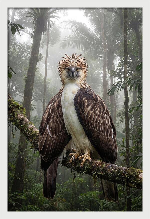 Philippine Eagle In The Rainforest