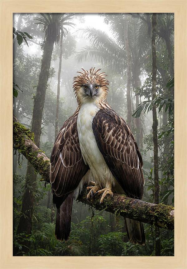 Philippine Eagle In The Rainforest
