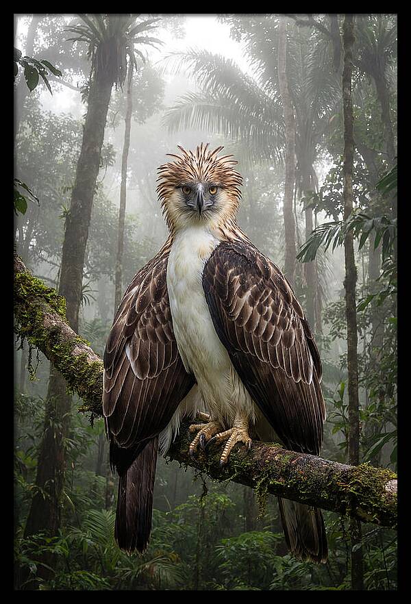 Philippine Eagle In The Rainforest