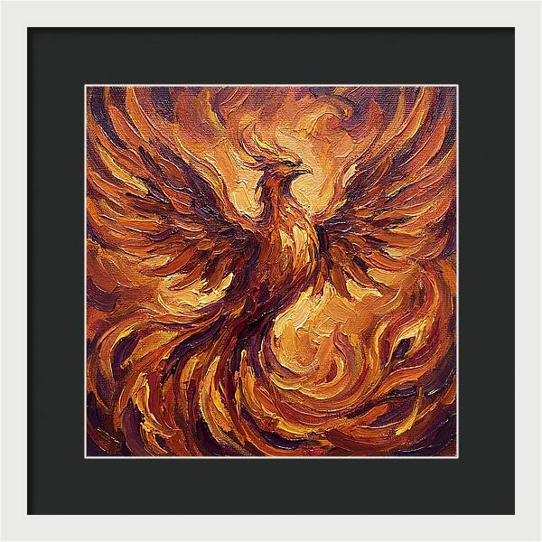 Phoenix Rising From Flames