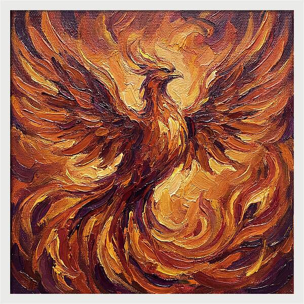 Phoenix Rising From Flames