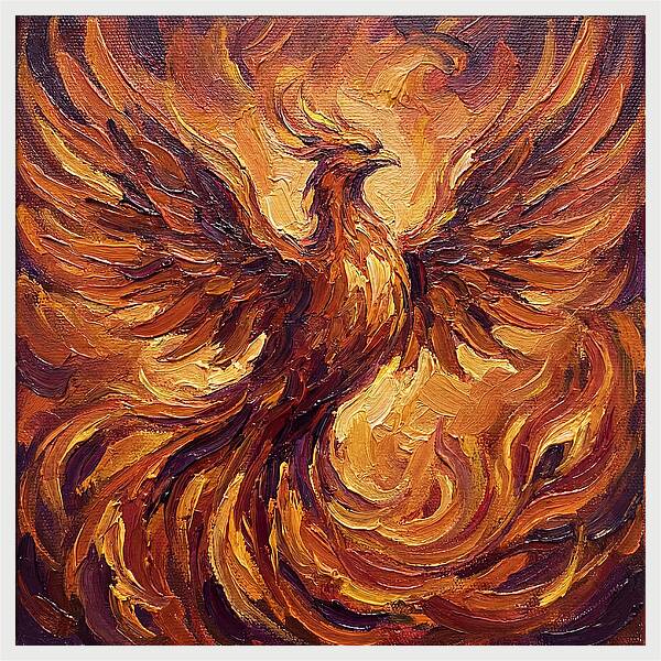 Phoenix Rising From Flames