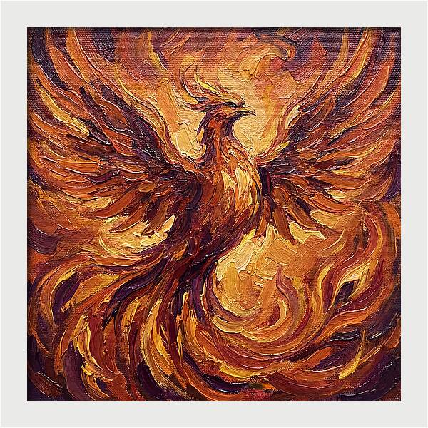 Phoenix Rising From Flames