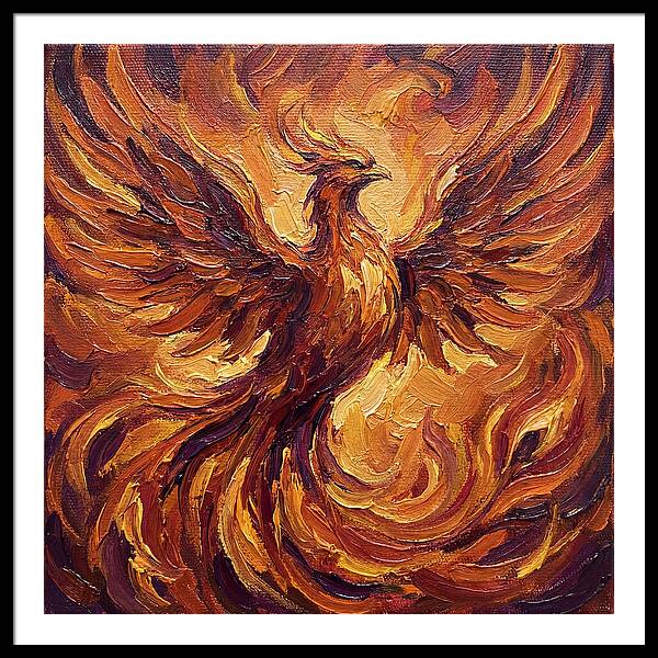 Phoenix Rising From Flames