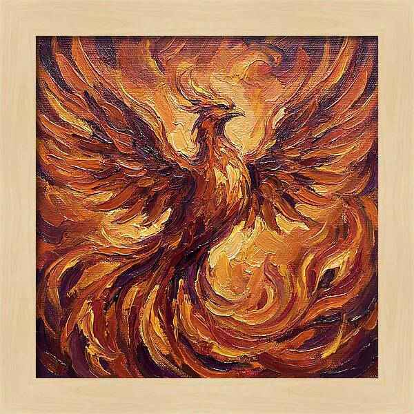 Phoenix Rising From Flames