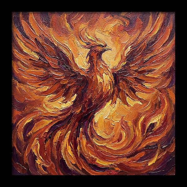 Phoenix Rising From Flames