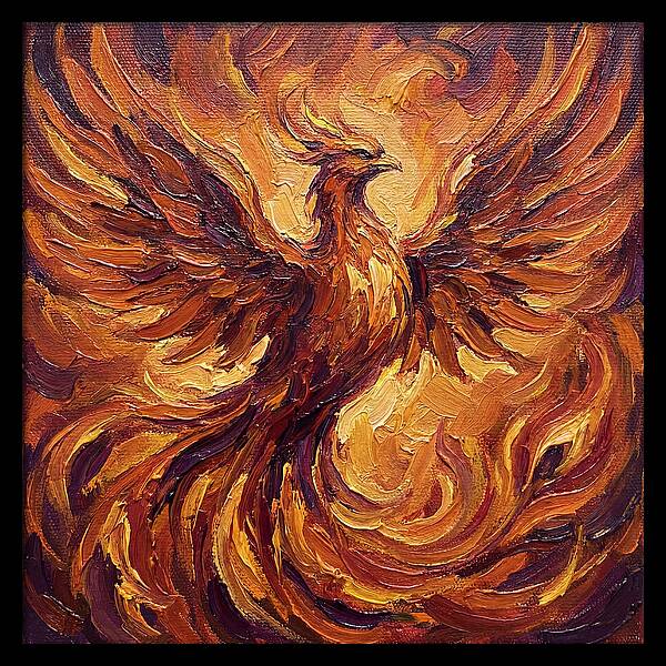 Phoenix Rising From Flames