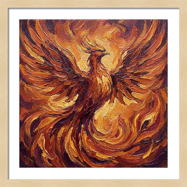 Phoenix Rising From Flames