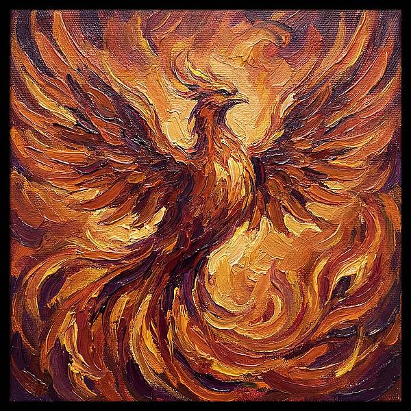 Phoenix Rising From Flames