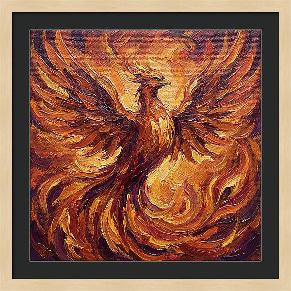 Phoenix Rising From Flames