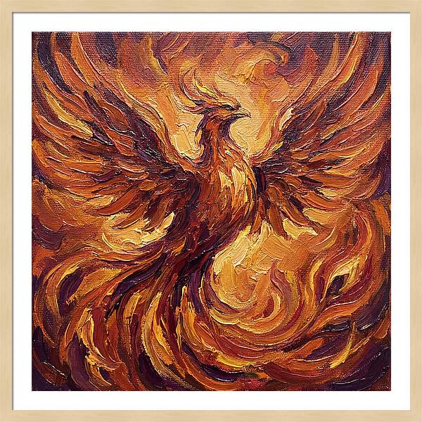 Phoenix Rising From Flames