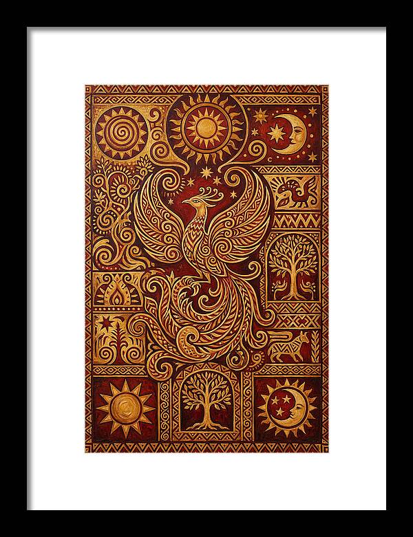 Phoenix Rising In Folk Art