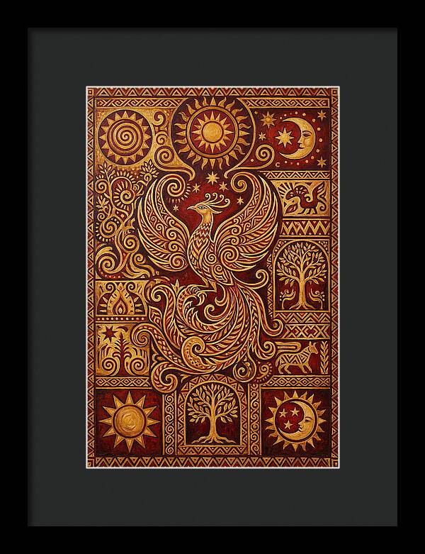 Phoenix Rising In Folk Art