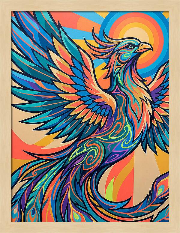 Phoenix Rising In Vibrant Colors