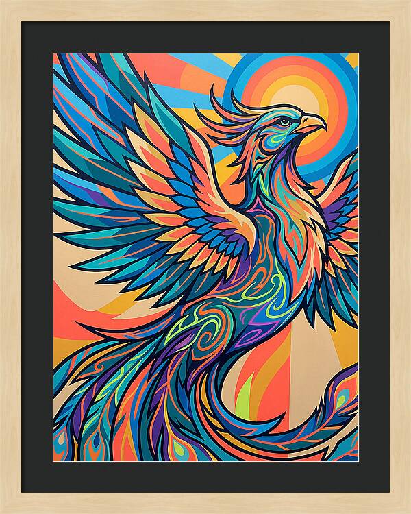 Phoenix Rising In Vibrant Colors