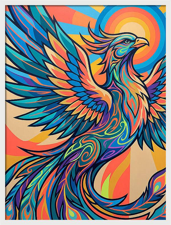 Phoenix Rising In Vibrant Colors