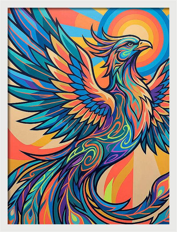 Phoenix Rising In Vibrant Colors