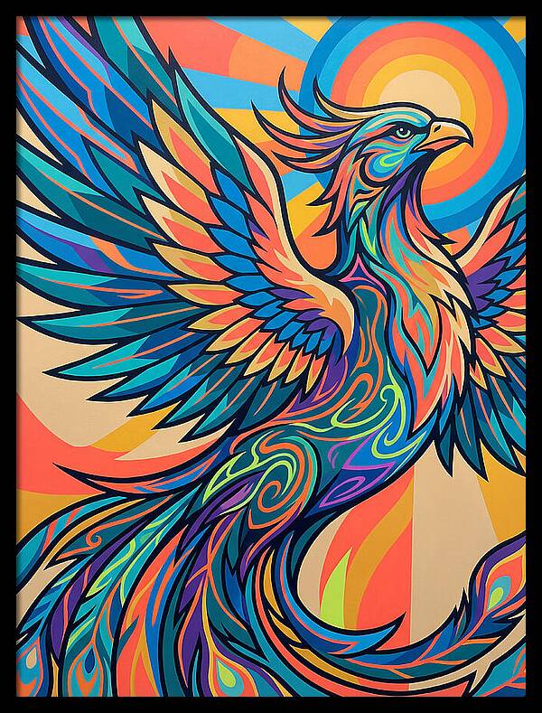 Phoenix Rising In Vibrant Colors