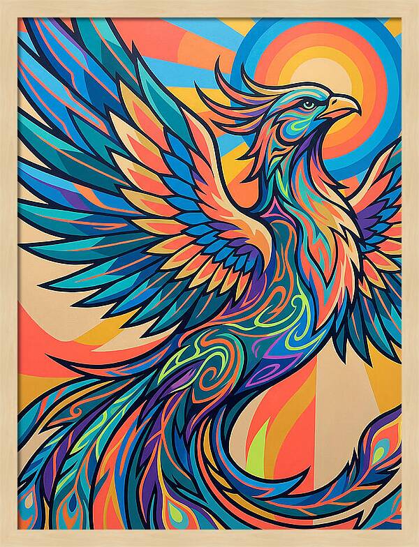 Phoenix Rising In Vibrant Colors