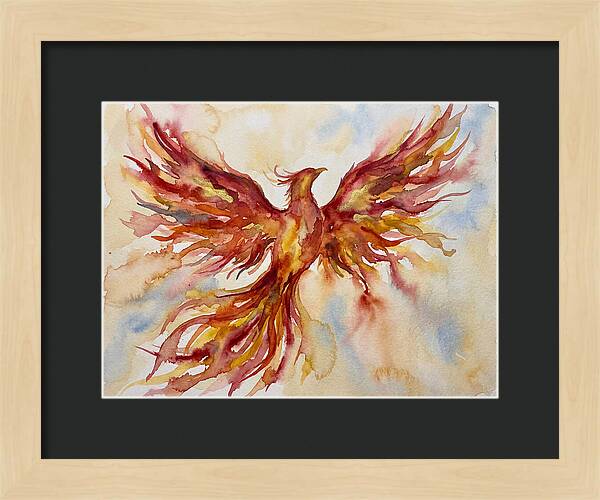 Phoenix Rising In Watercolor