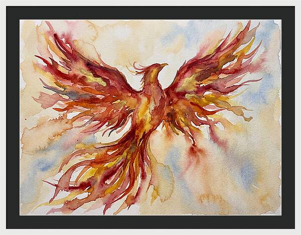 Phoenix Rising In Watercolor