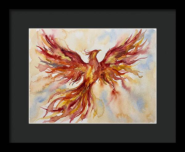Phoenix Rising In Watercolor