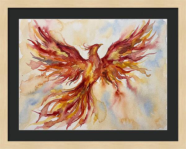 Phoenix Rising In Watercolor