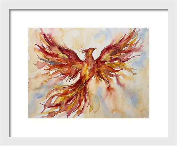 Phoenix Rising In Watercolor