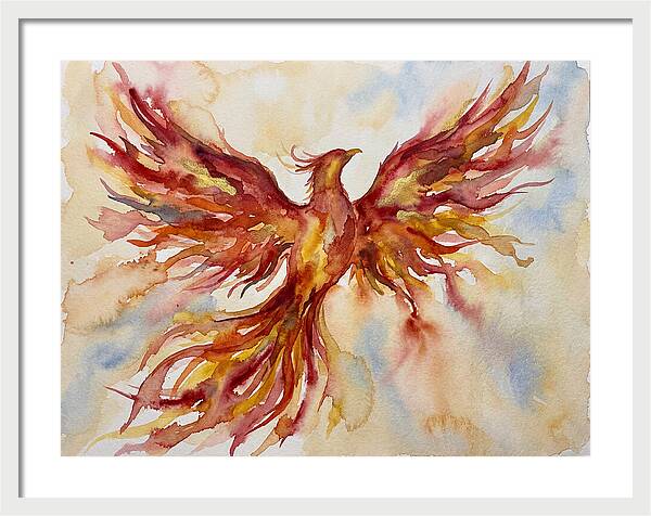 Phoenix Rising In Watercolor
