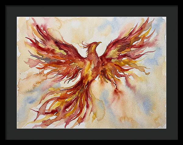 Phoenix Rising In Watercolor
