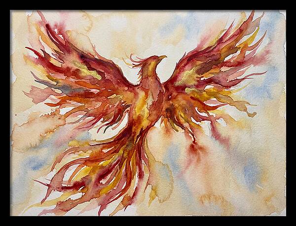 Phoenix Rising In Watercolor