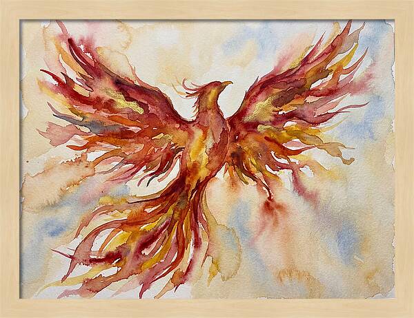 Phoenix Rising In Watercolor