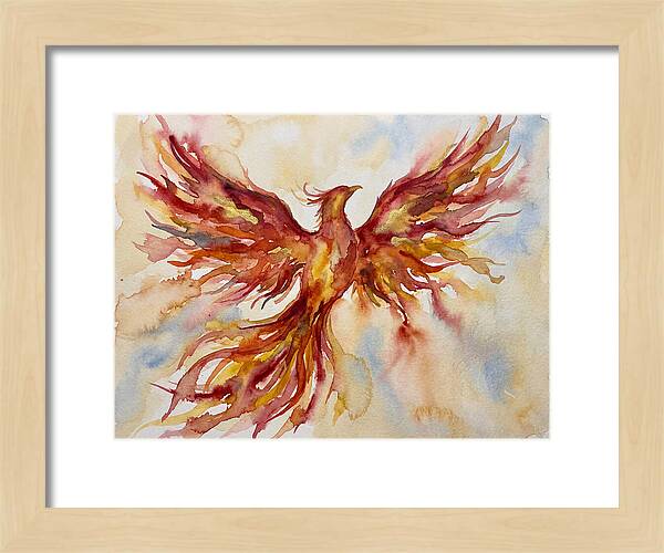 Phoenix Rising In Watercolor