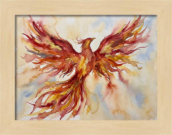 Phoenix Rising In Watercolor