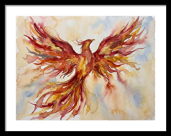 Phoenix Rising In Watercolor
