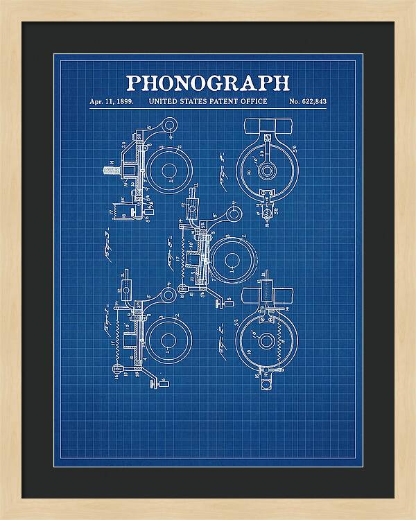 Phonograph Blueprint Patent Us622843a