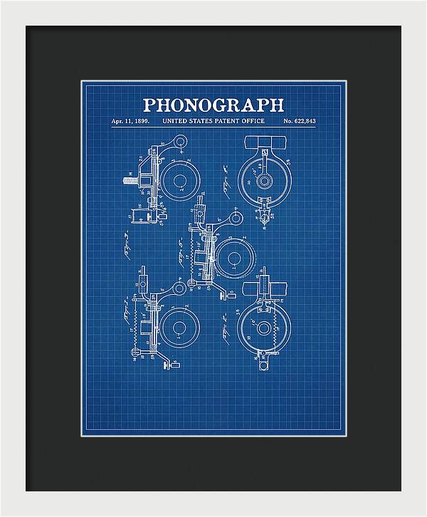 Phonograph Blueprint Patent Us622843a