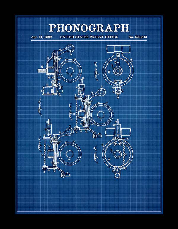 Phonograph Blueprint Patent Us622843a
