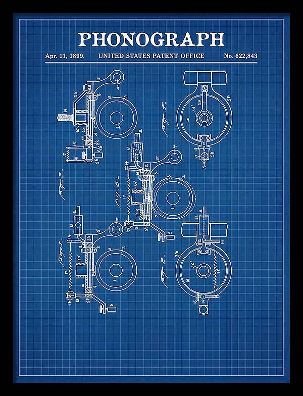 Phonograph Blueprint Patent Us622843a