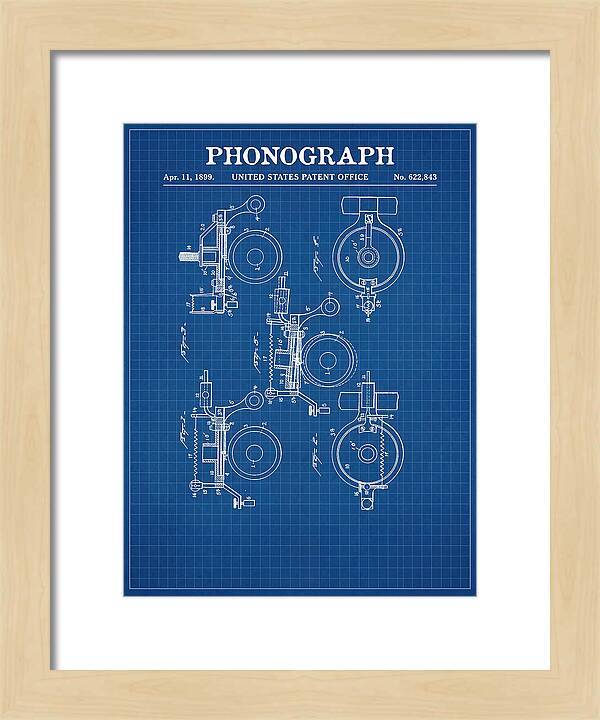 Phonograph Blueprint Patent Us622843a