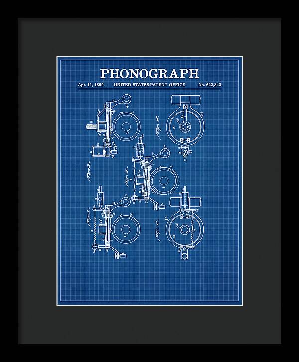 Phonograph Blueprint Patent Us622843a