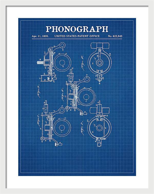 Phonograph Blueprint Patent Us622843a